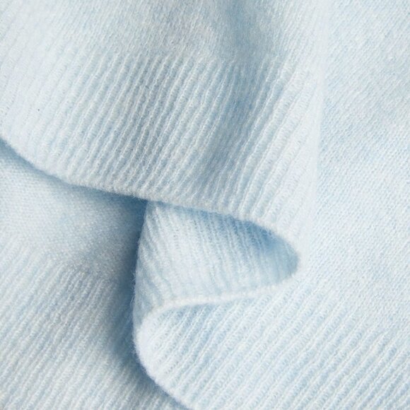 Max Mara Light Blue Smirne Sweater Lightweight Cashmere Wool Blend NWT New XS - Picture 4 of 7